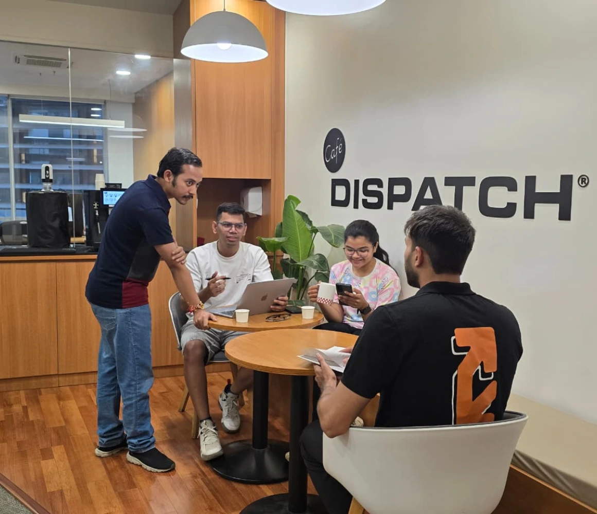 Dispatch team working together in the office